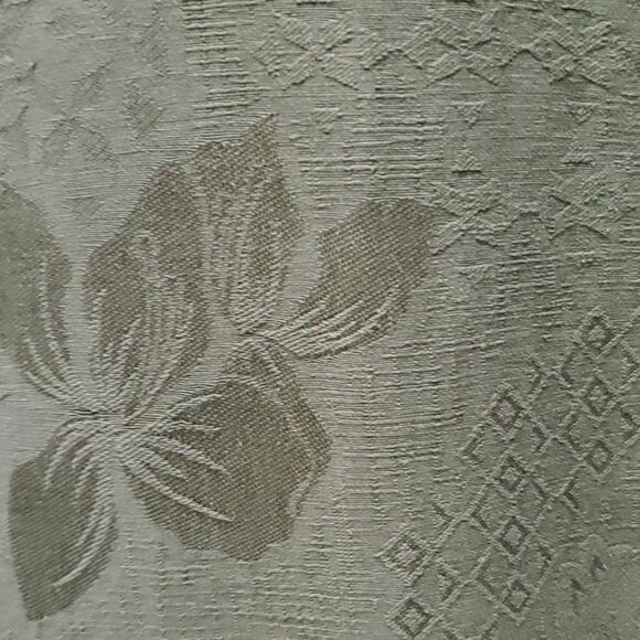 Caribbean Joe Mens 100% Silk, Tropical Embossed, Short Sleeve Shirt, Size Large - Picture 2 of 5